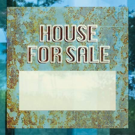 Cgsignlab | בית למכירה -גוסט בגילאי כחול נצמד חלון | 5 x5